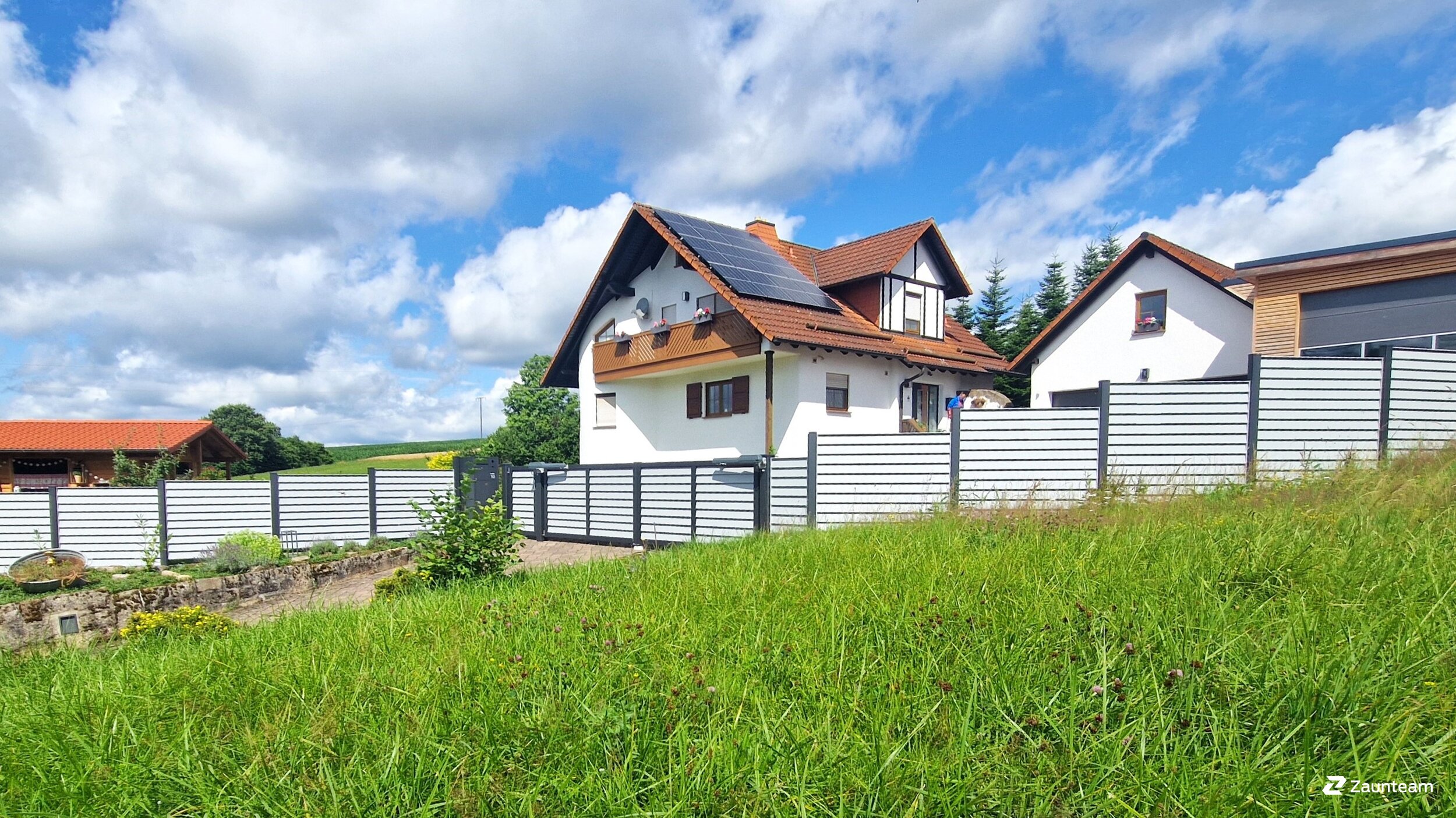 Aluminium Sichtschutz aus dem 2024 in 97789 Breitenbach Deutschland von Zaunteam Main-Rhön.