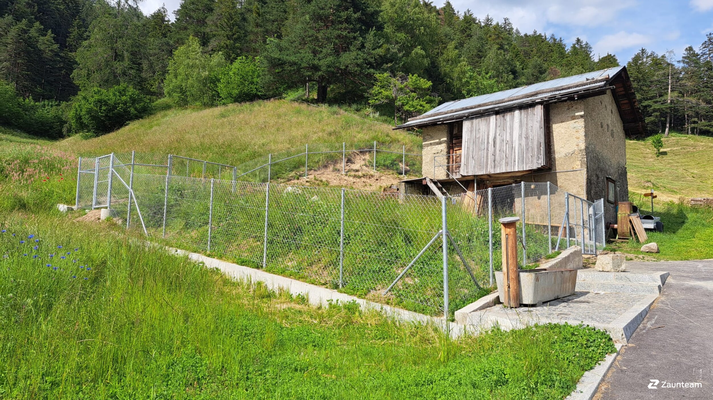 Diagonalgeflecht aus dem 2024 in 3993 Deisch Schweiz von Zaunteam Wallis / Swissclôture Valais.